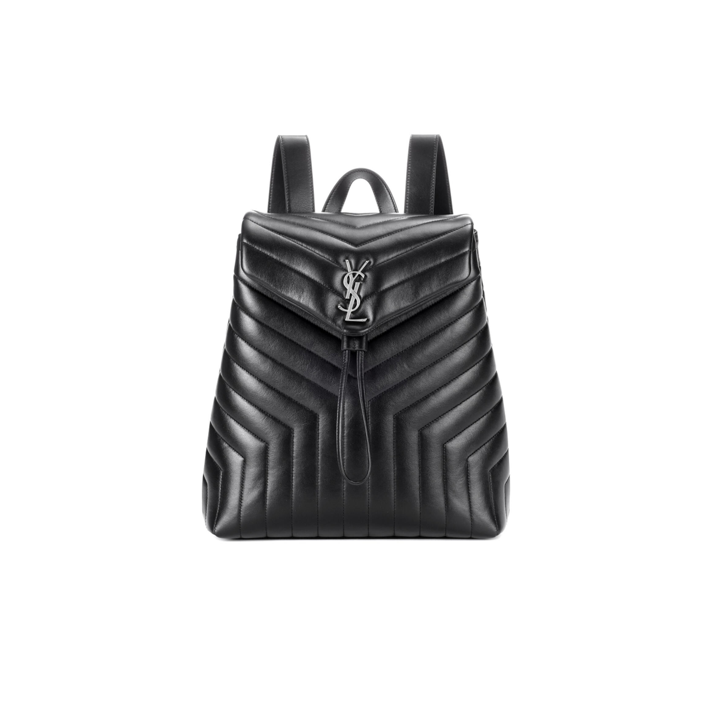 Y51 LOULOU MEDIUM BACKPACK BLACK IN QUILTED LEATHER 487219DV7261000 (33*26*13cm) Master Quality